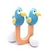 Infant natural latex bird bath toy with cute design