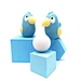 Infant natural latex bird bath toy with cute design